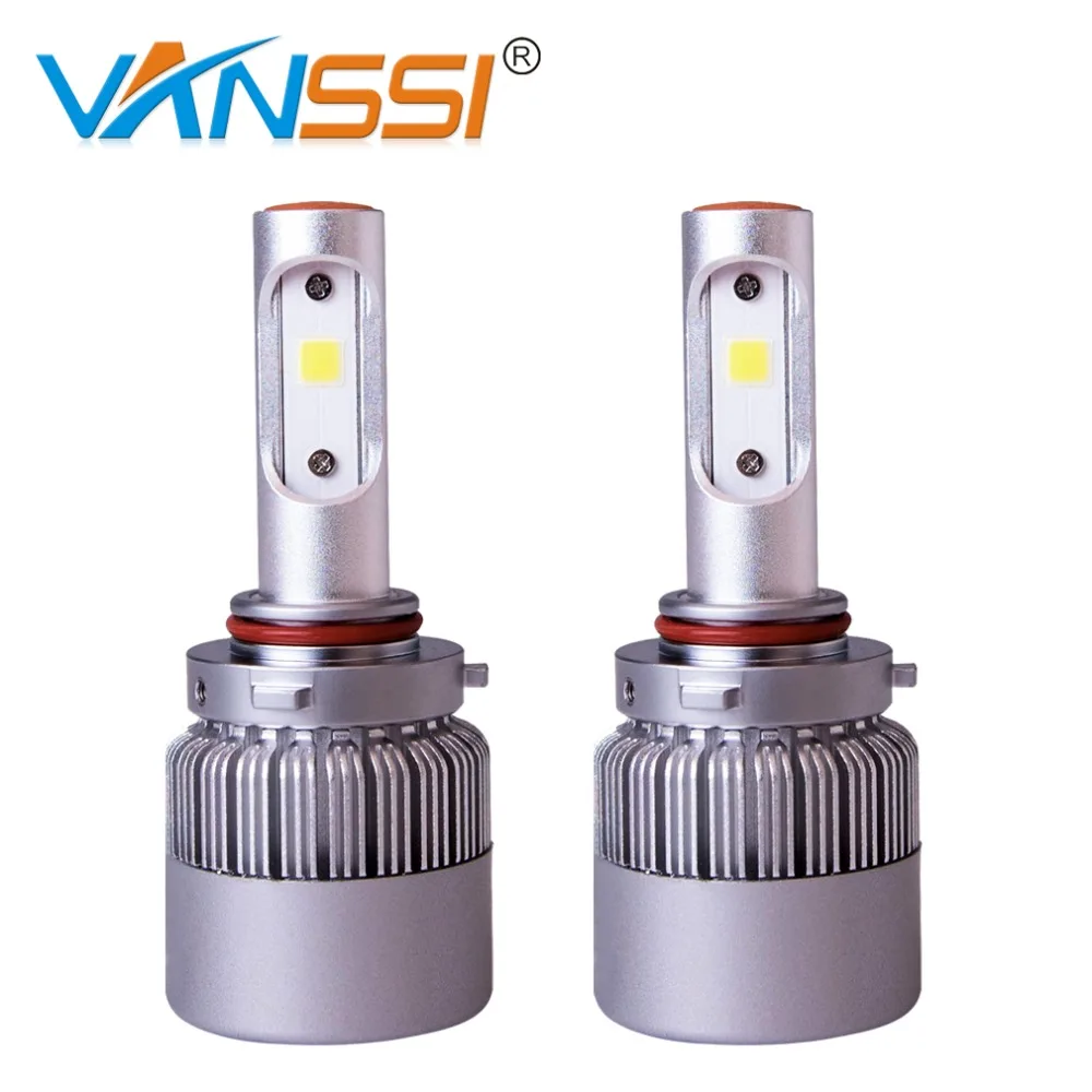 VANSSI 2 шт. H7 H11/H8 HB3/9005 HB4/9006 светодиодный головной светильник 6500K Автомобильный s