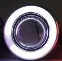 EOsuns CCFL Ангел глаз Светодиодный дневной ходовой светильник DRL+ галогенный противотуманный светильник+ объектив проектора для Audi A4L B8 2009-12 - Цвет: white