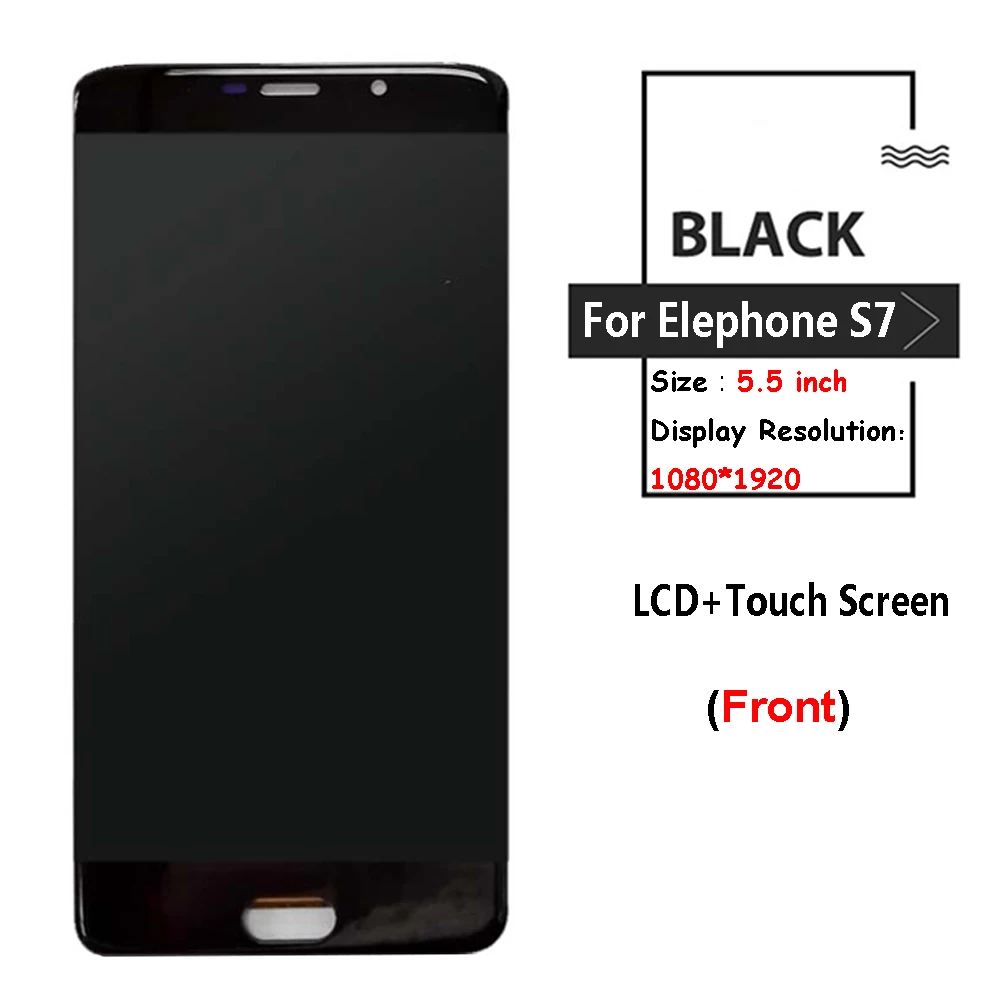 Сменный сенсорный ЖК дисплей для Elephone S7 черный/синий/золотой|Экраны мобильных
