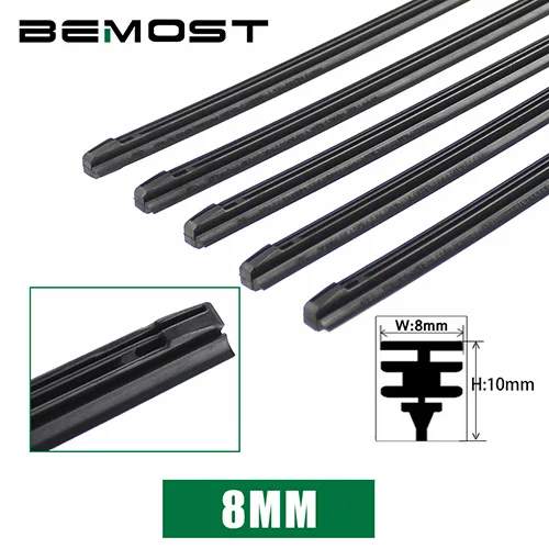 8mm 4pcs 18inch Автомобильные щетки стеклоочистителя BEMOST с резиновой прокладкой(заправка) 6 мм 8 мм Мягкие 1" 16" 1" 18" 1" 20" 2" 22" 2" 26" 2" автомобильные аксессуары - Цвет: 8mm 4pcs 18inch