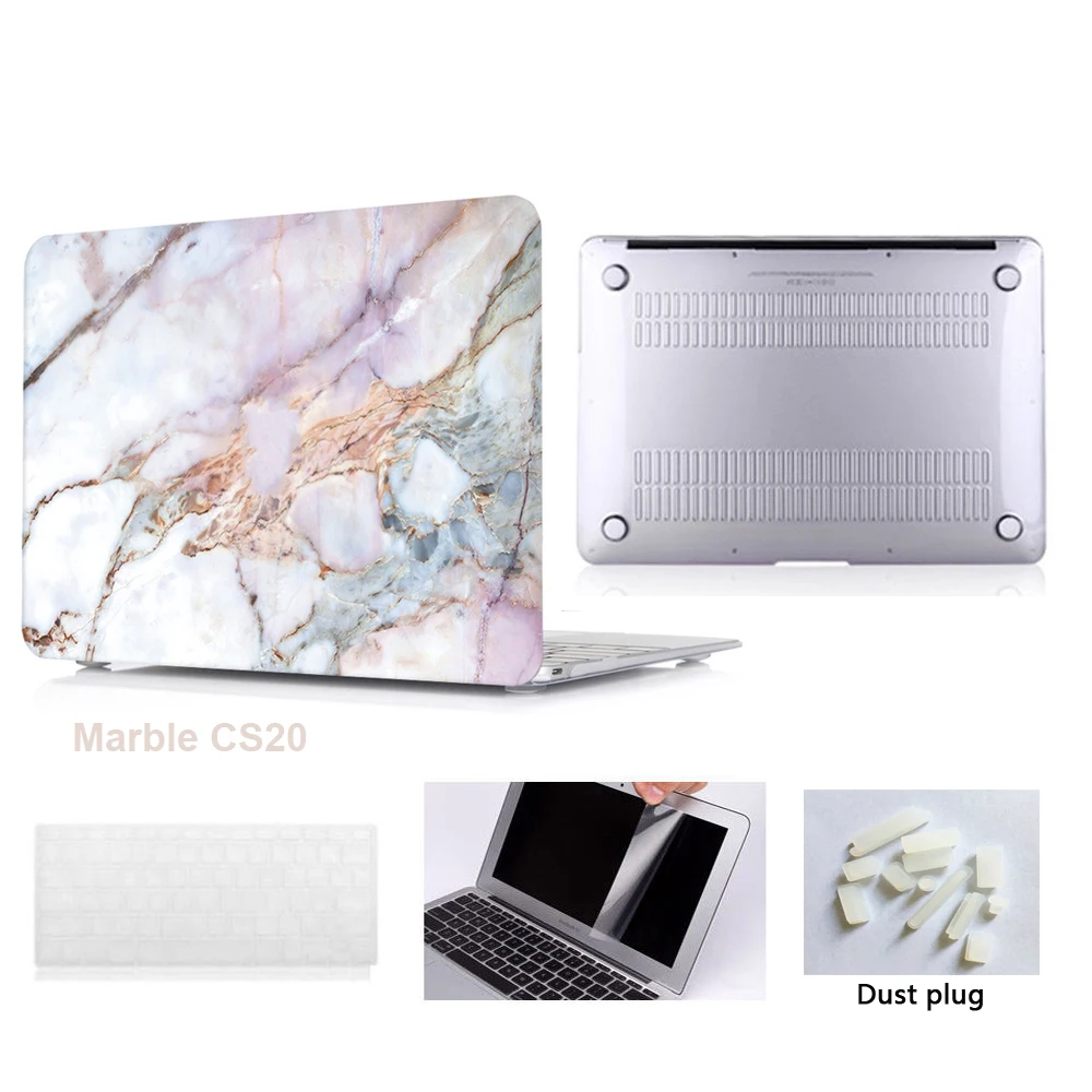 Пластиковый чехол для ноутбука + клавиатуры экранная пленка только Alppe Macbook 13Air с