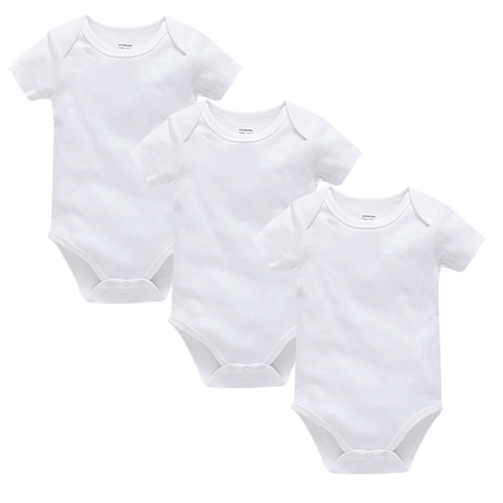 3PCS/lot 5PCS/lot 7PCS/lot 8PCS/lot Baby Boy Girl Clothes Short Sleeve Cotton Solid Baby Jumpsuit roupa de bebes Unisex Bodysuit
