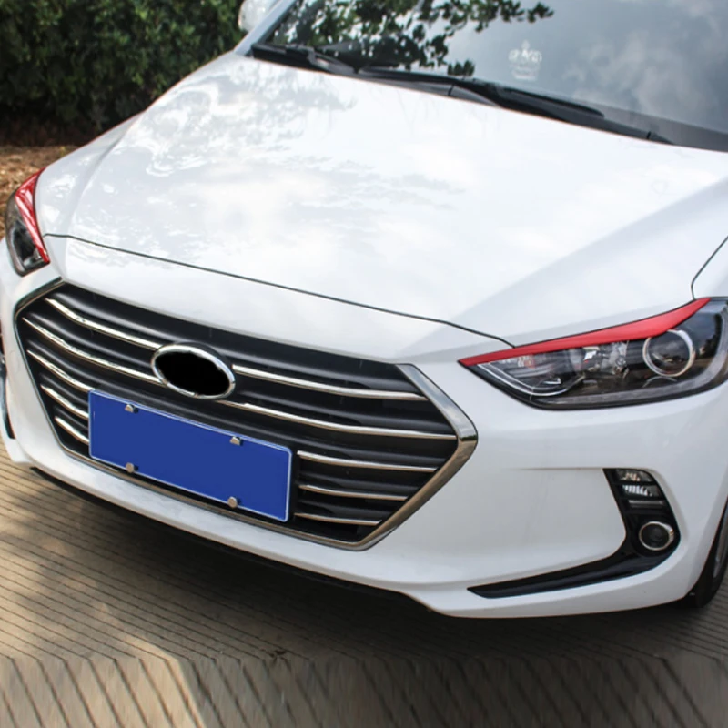 Модификация для Hyundai Elantra 2016 2017 седан фара Брови Веки Abs хромированные наклейки