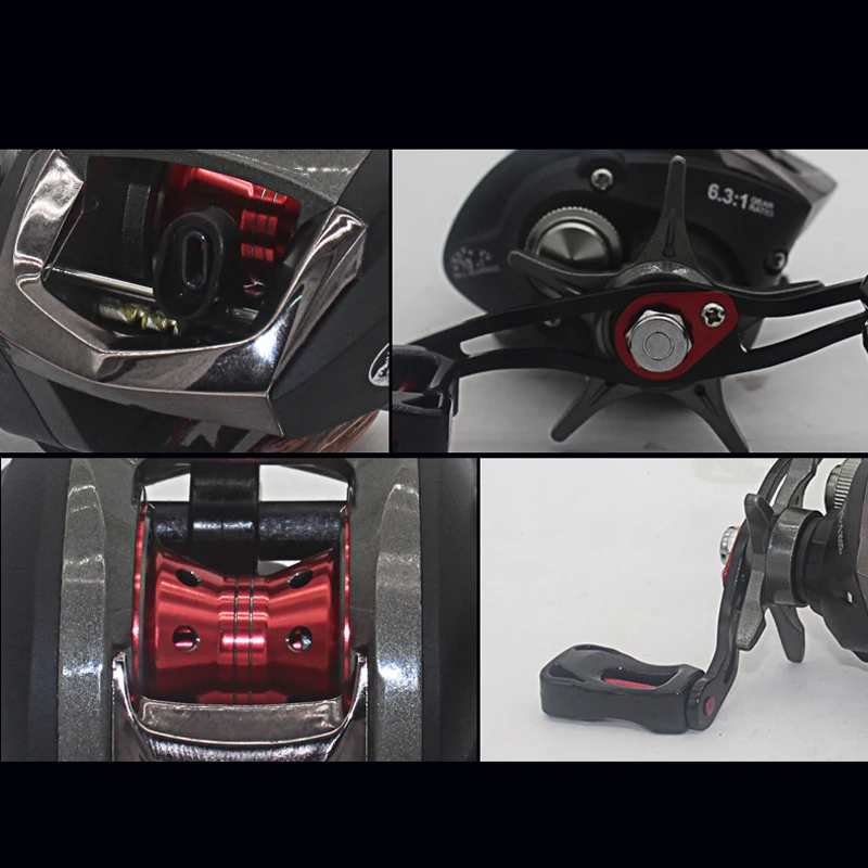 

6.3:1 Gear Ratio 10+1 Ball Bearings LeftRight Hand Magnetic Brake Saltwater Freshwater Baitcasting Fishing Fly Fishing Rod Reels