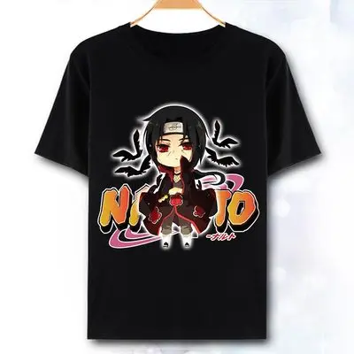 Футболка с Наруто модная одежда аниме футболка короткими рукавами Itachi Uchiha Sasuke