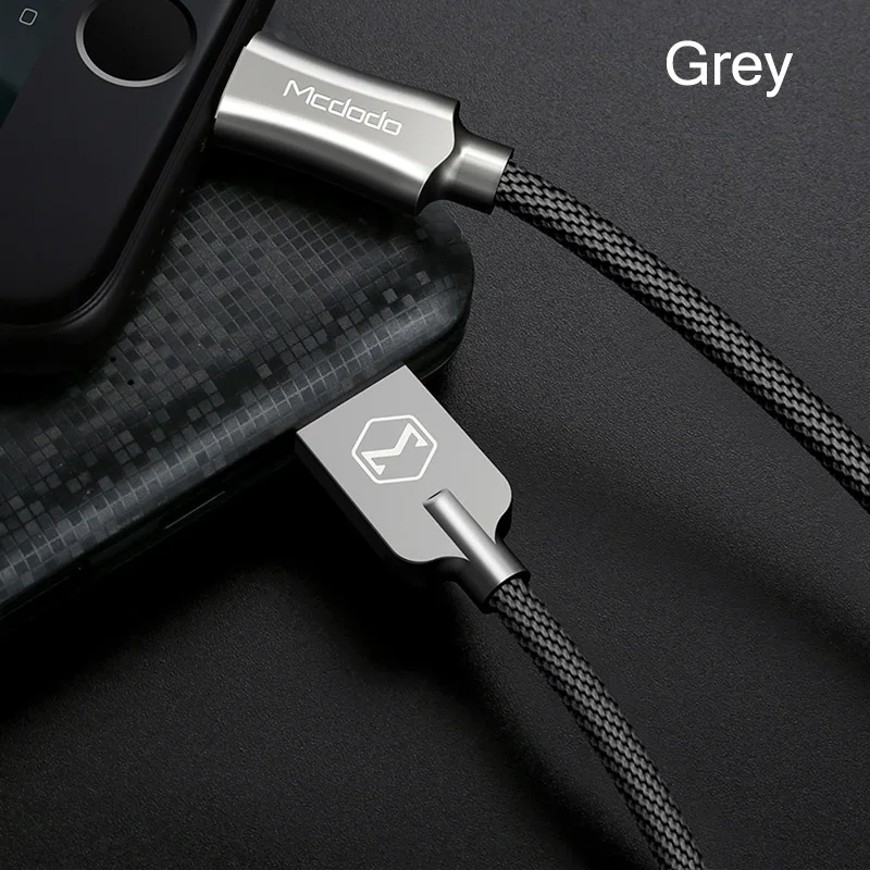 Кабель Mcdodo Lightning-USB для iPhone 7 Plus, 1,2 A, кабель для быстрой зарядки iPhone, 1,8 м, М, кабель для зарядки iPhone 5S 6 - Цвет: gray