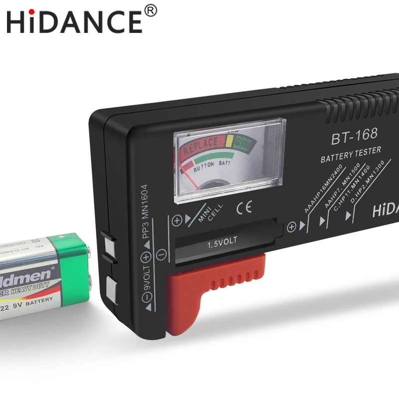 HiDANCE тестер емкости батареи aa aaa 1,5 в 9 в блок питания контрольный метр dc электронный нагрузочный резистор индикатор разрядки