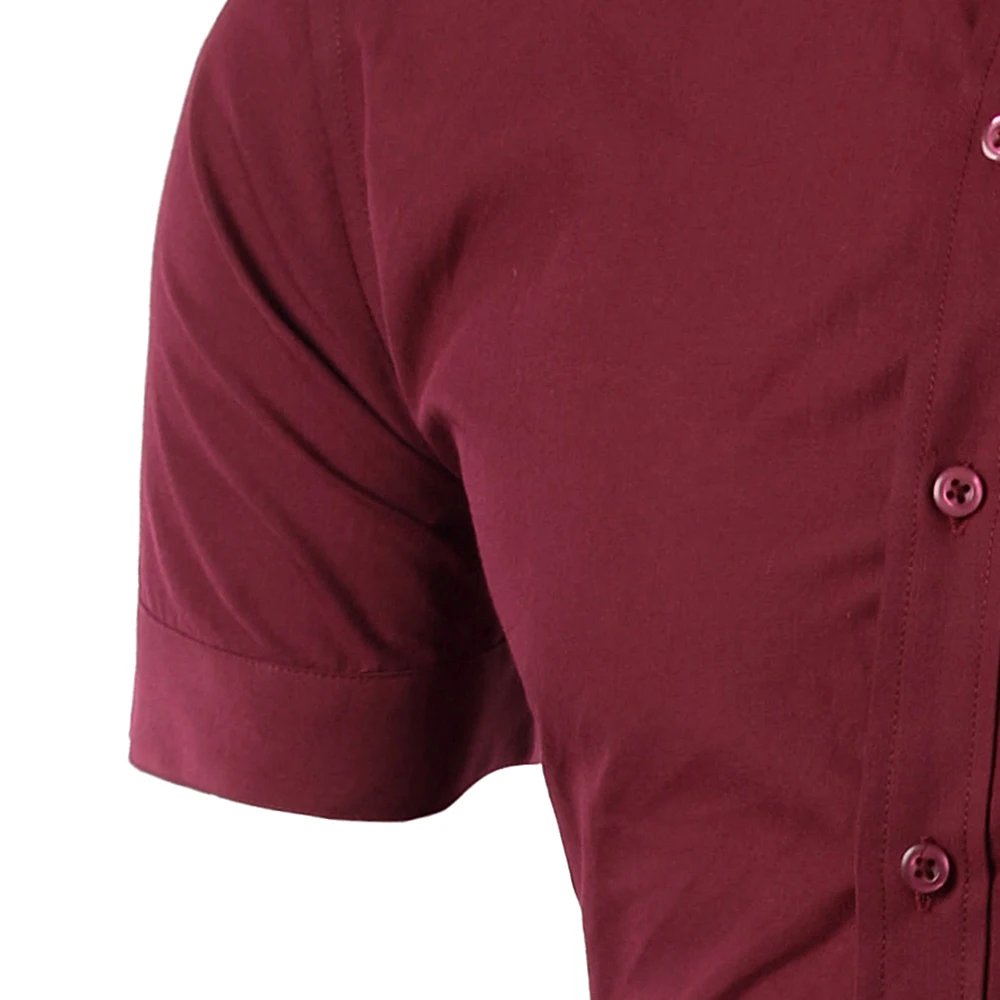 2021 мужские Slim Fit уникальный дизайн воротника стильная одежда короткий рукав