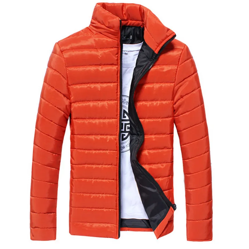 Зимняя куртка Для мужчин Мода 2017 г. стенд воротник мужской парка S одноцветное