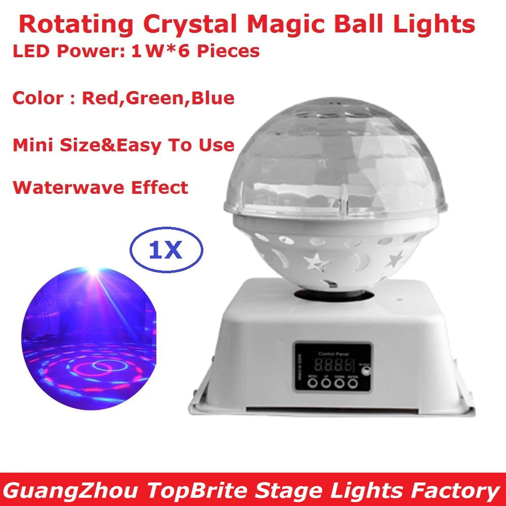 1 шт./лот мини RGB 3в1 LED хрустальный магический шар сценический эффект освещение
