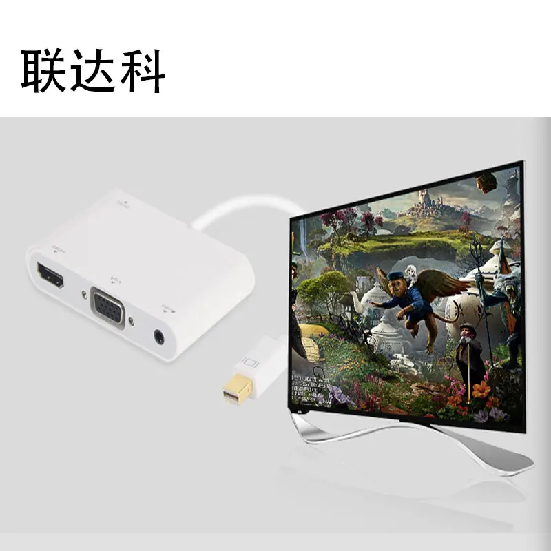Liandake MiniDP к HDMI/VGA конвертер линии Lightning интерфейс подключен Apple Computer проектор ТВ -