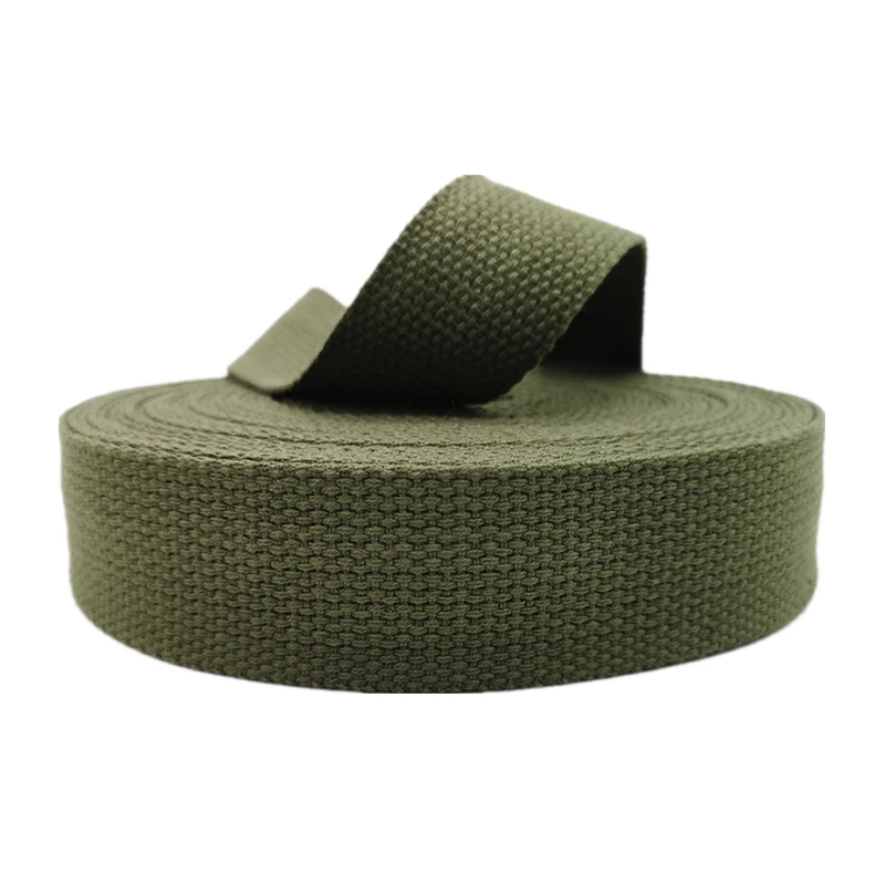 Army Green 10 ярдов 32 мм парусиновая Лента Хлопок тесьма нейлон ремень швейная сумка ремень аксессуары - Цвет: Army Green