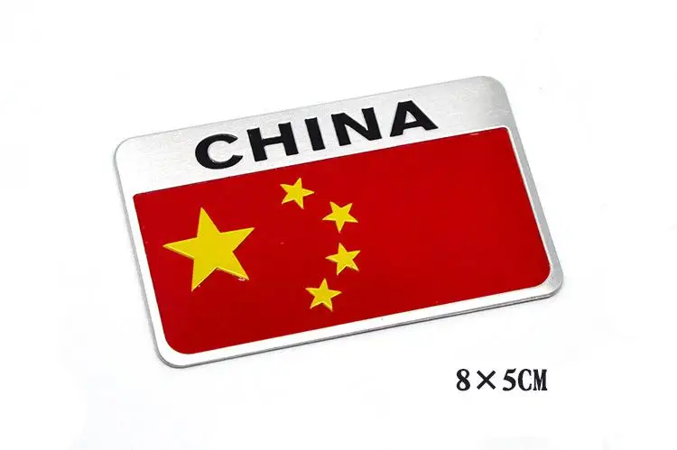 china2 Автомобильные аксессуары для мотоциклов, внешние аксессуары, китайский национальный флаг, автомобильные наклейки из алюминиевого сплава - Название цвета: china2