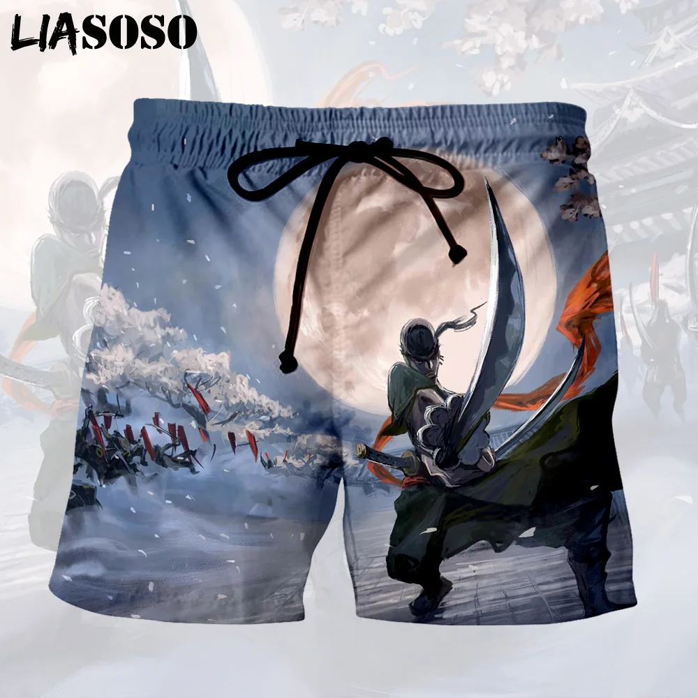 LIASOSO/Новые мужские короткие штаны с 3d принтом для мужчин и женщин летние модные