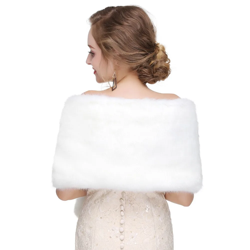 Forevergracedress элегантные мягкие осенне-зимние свадебные обертывания из искусственного меха, куртки-болеро Свадебные пальто шали шарфы PJ451