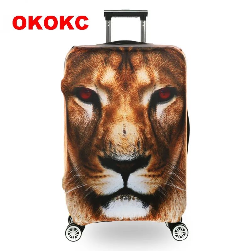 

Плотный защитный чехол для багажа OKOKC 3D, пылезащитный чехол для чемодана на колесиках 18-30 дюймов