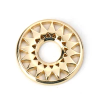 doreenbeads zinc based alloy connectors round gold color hollow flower necklace bracelet jewelry accessrioes 25mm1 dia 5 pcs
