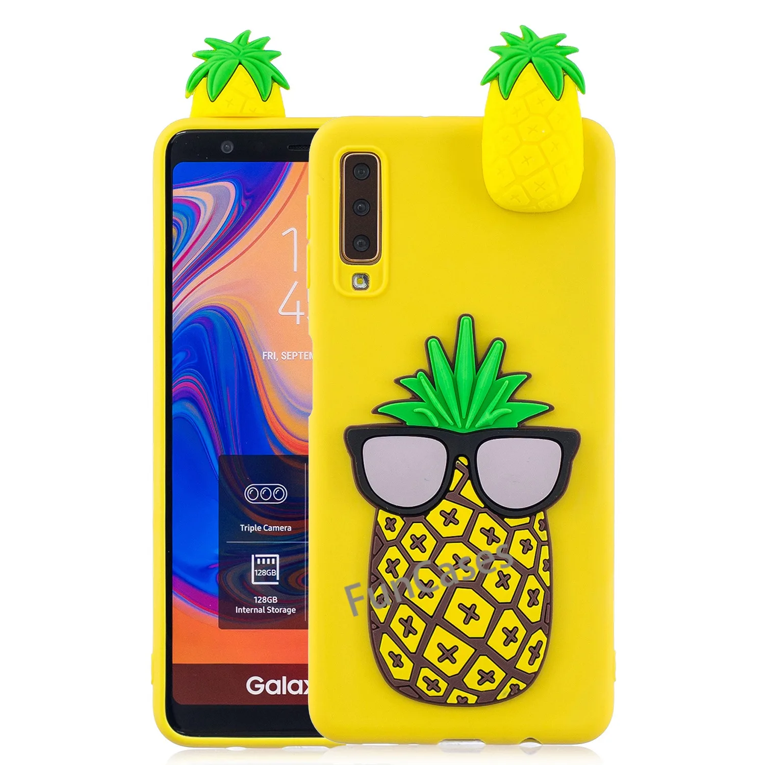 Мягкий силиконовый чехол с 3D рисунком кота собаки панды для samsung Galaxy A7 2018 A750 ase