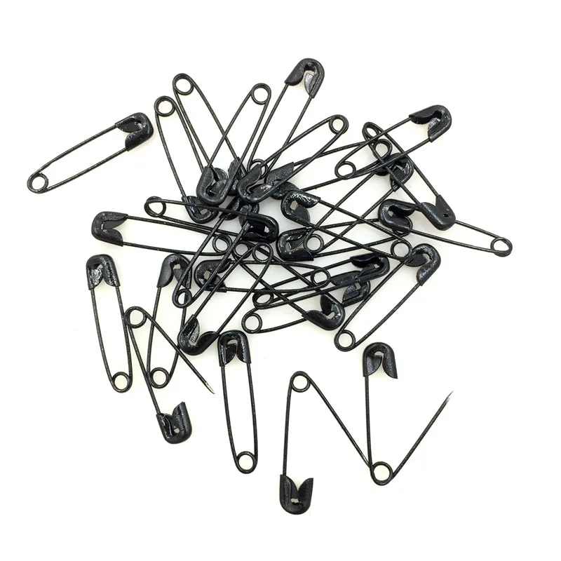 

1500Pcs Brooches Sewing Safety Pins Classic Alloy Black Crafts Scrapbook DIY Findings 19mm
