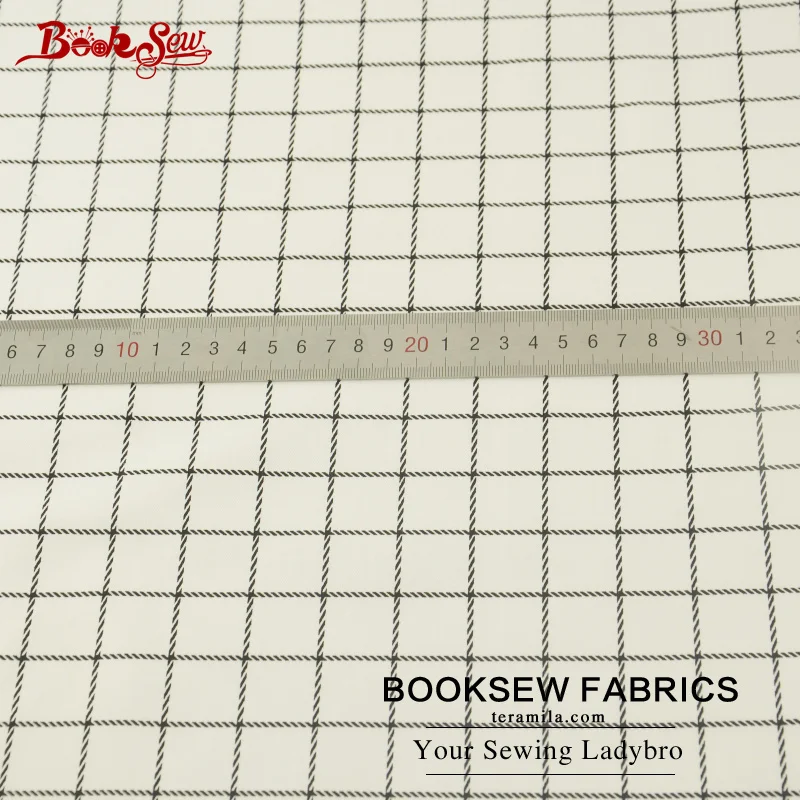 Booksew Home Textile Simple Checks Pattern Sewing Material For Bed Sheet Craft DIY Patchwork Quilting Cotton Twill Fabric