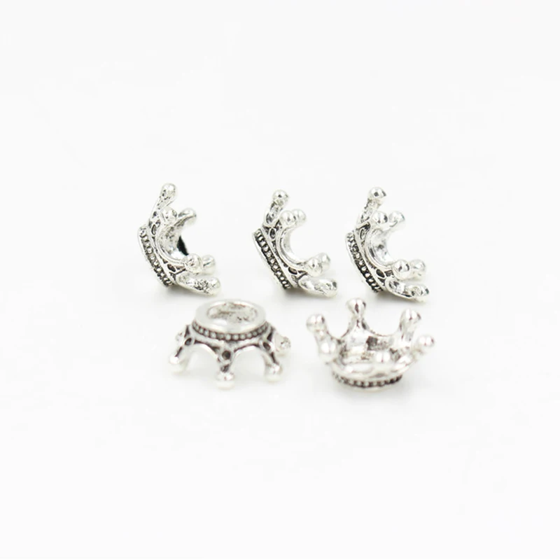 Бусины подвески NADEEM в виде короны под античное серебро 10 шт./Лот Европейские