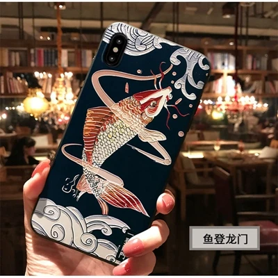 Японский стиль аниме тисненый мягкий чехол для iphone 6 6S 7 8 PLUS X 10 чехол лиса TPU Funda для iphone 11 Pro XS Чехлы для MAX XR - Цвет: 139