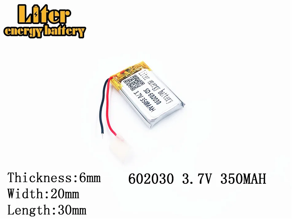Литий полимерный аккумулятор 350 мАч 602030 3 7 в Bluetooth MP3 MP4 Смарт часы беспроводная