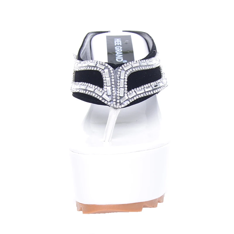 HEE GRAND/Брендовая женская обувь на толстой подошве вьетнамки платформе со стразами