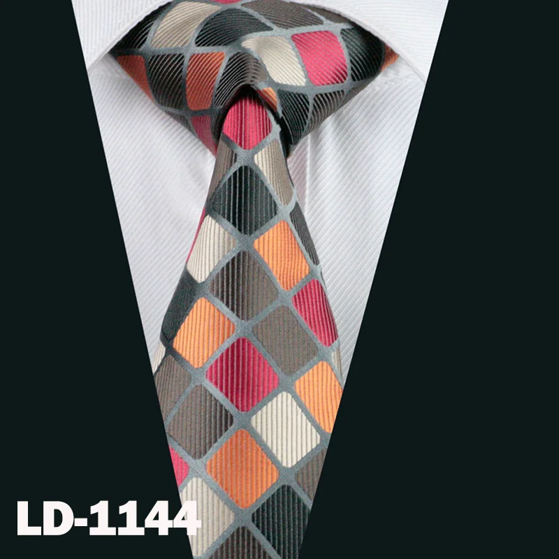 LD-1144 29 Colors Classic Red Wedding Ties For Men Gifts Party Fashion Designer Gold Teal Solid Silk Men Neckties 8.5cm Dropshipping Tie - Цвет: LD-1144