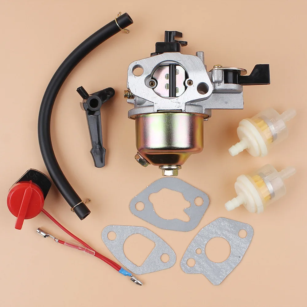

Carburetor Carb Gasket Kill Switch Fuel Hose Filter Set Fit Honda GX160 GX200 GX 160 200 168F 5.5/6.5HP Gas Engine Generator