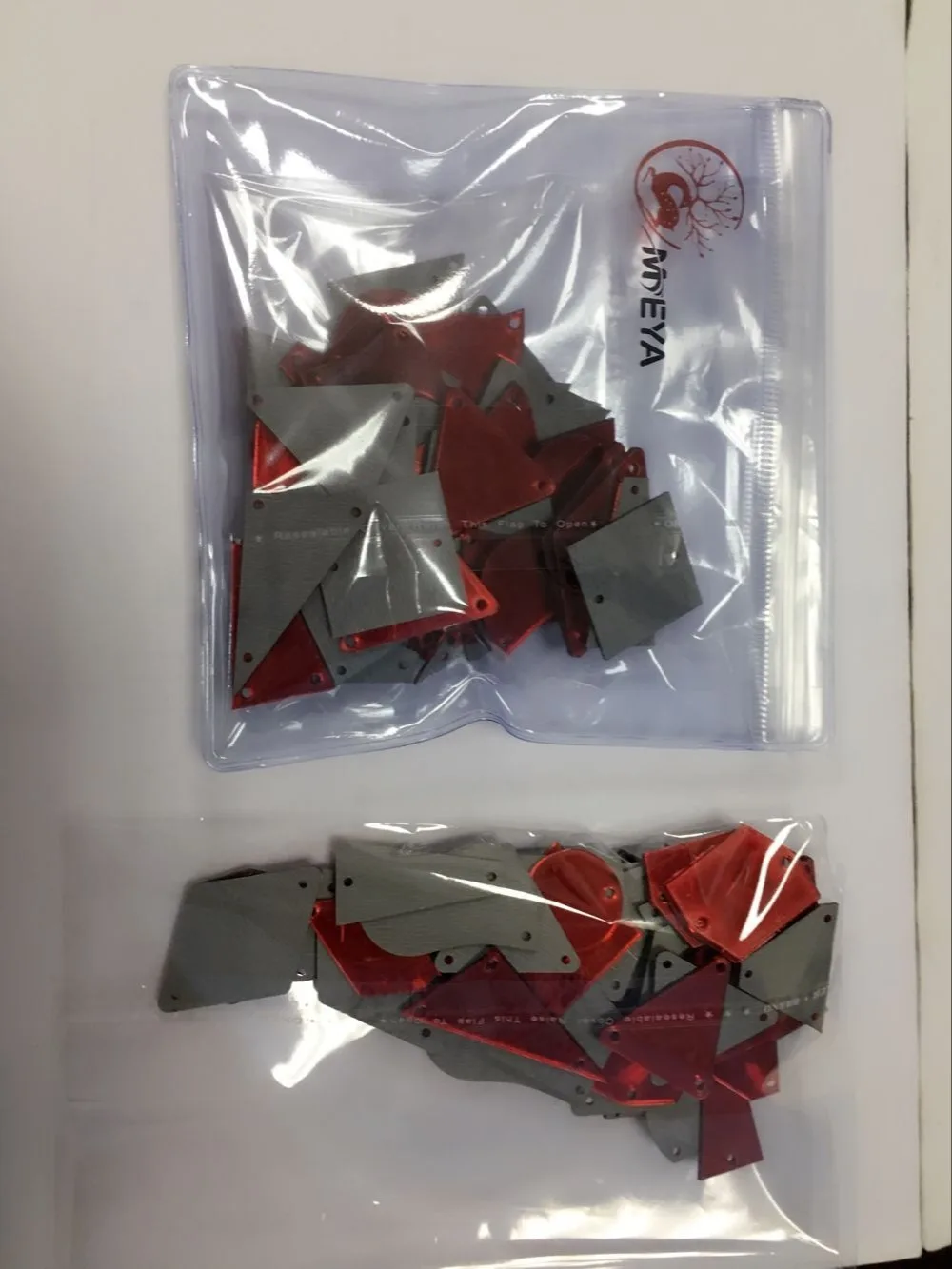 Сшить на красном акриловом зеркале DIY Ручное шитье акриловые зеркальные части