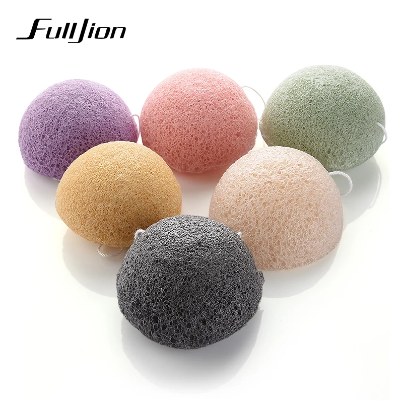 Fulljion Natural Konjac Sponge Facial Skin Care Cleaning Washing Cosmetic Puff Flutter Konnyaku Cleansing Tools |