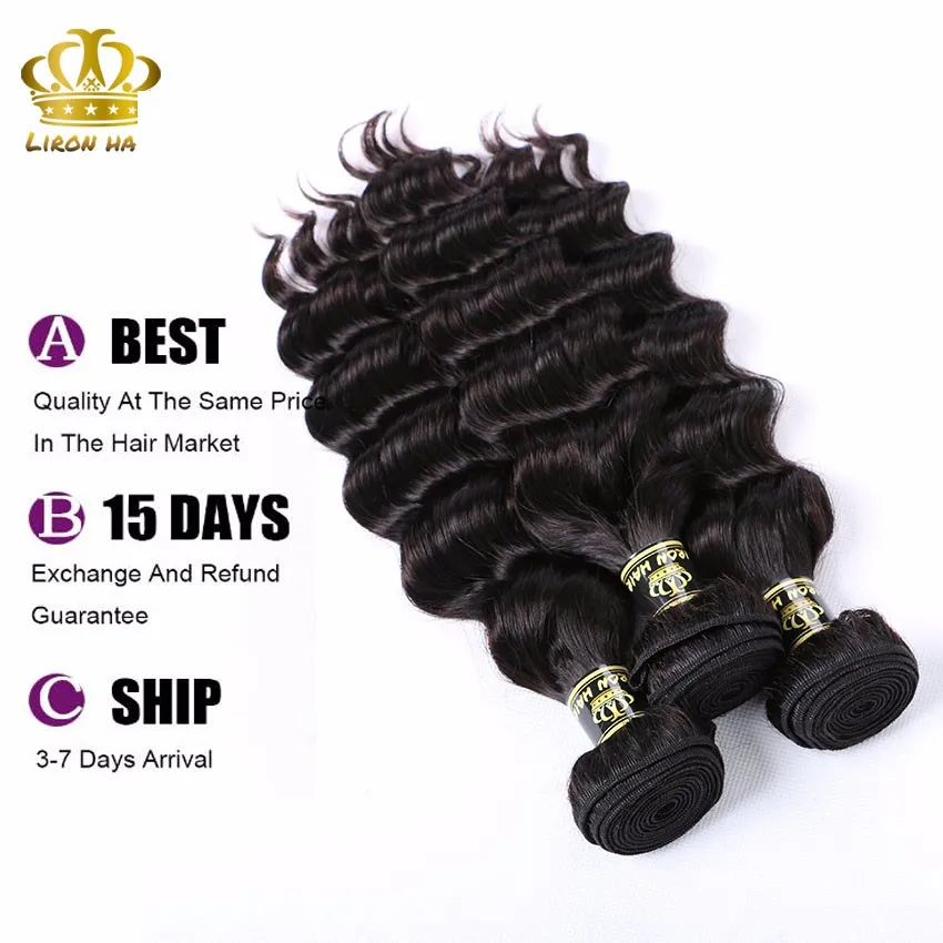 Распродажи 8a: швейные weave России Рыхлый Глубокий Волна Девственные Sunber Волос Пляж