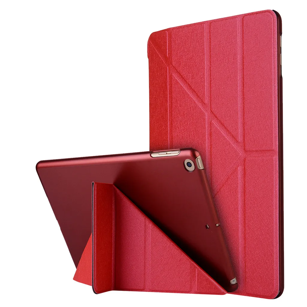 Чехол s планшет розовый для iPad 6го поколения 9,7 Тонкий Магнитный кожаный смарт-чехол ForApple#5$6