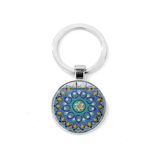 Style 4 SIAN Israel Star of David брелок с гексаграммой геометрический иудейский щит символ Печатный стеклянный брелок с кабошоном Judaica украшения с иудейской символикой - Цвет: Style 4