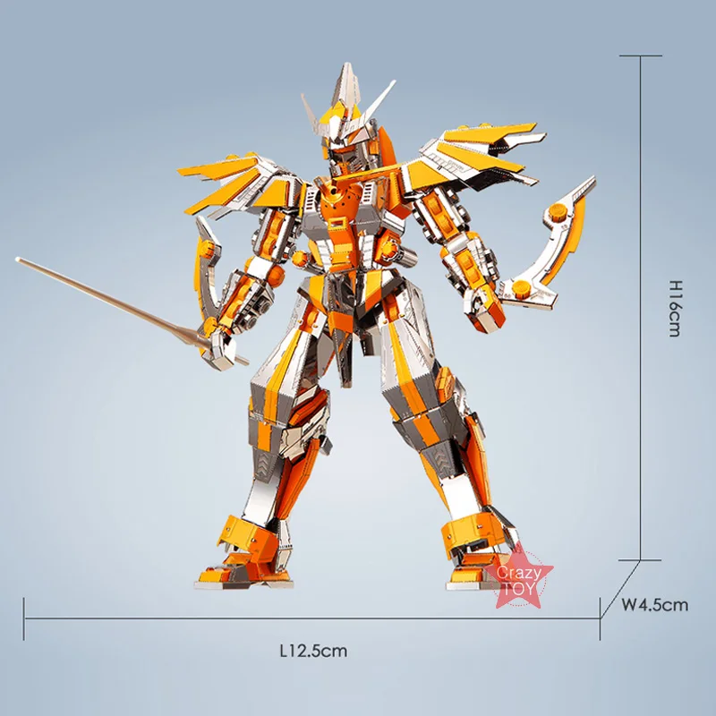 

Piececool 3D Metal Nano Puzzle Crescent Blade Armor Diy 3D Metal Model Kits P097-SY Laser Cut Assemble Jigsaw Toys