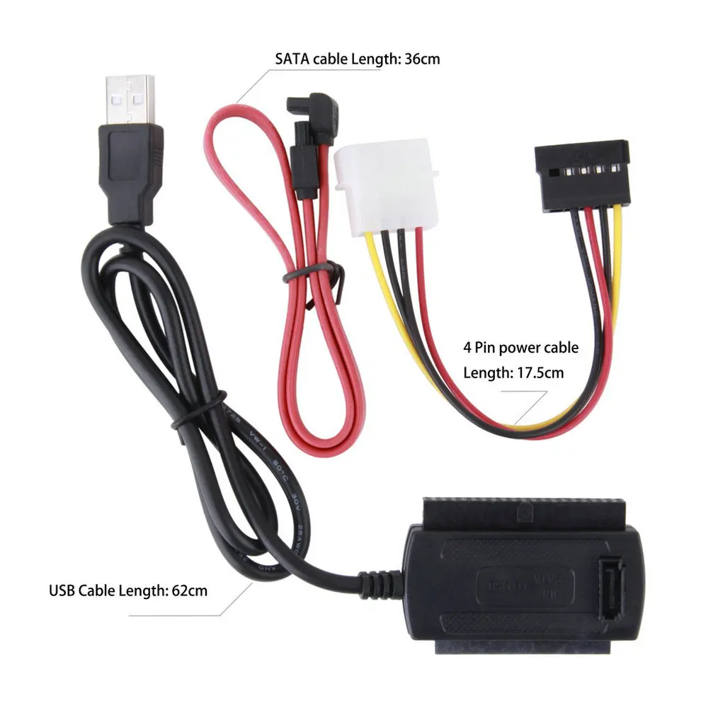 

Кабель-переходник SATA/PATA/IDE Drive-USB 2,0 для жесткого диска 2,5/3,5 дюйма 2425 #