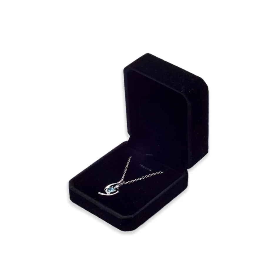 Necklace Box Черные бархатные украшения коробка обручальное кольцо ожерелье браслет коробка показ хранилища ювелирных украшений чехол для свадьбы День Святого Валентина подарок - Цвет: Necklace Box