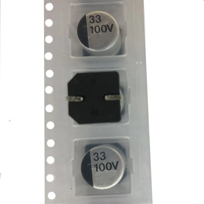 20 шт./лот 33 мкФ 100 в 10*10 2 мм SMD чип алюминиевый электролитический