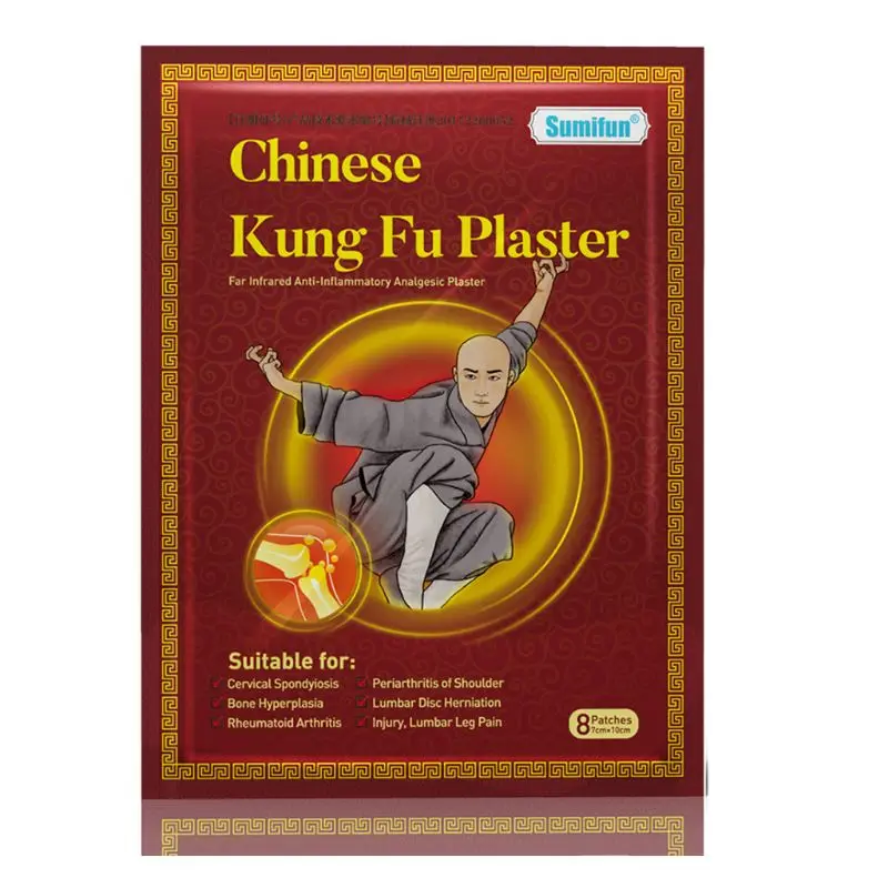 8 шт. кунг фу обезболивающие пластыри лечебные колено плечевого сустава клей