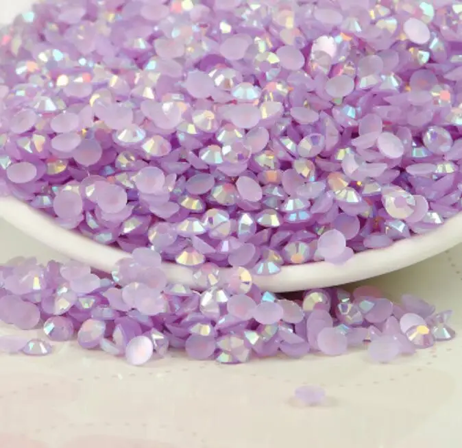Блестящие фиолетовые стразы из смолы 2 мм 3 4 5 6 без клея для художественного