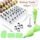 62 шт. принадлежности для украшения тортов инструменты для выпечки тортов с 36 насадками для глазировки из нержавеющей стали Набор кондитерских мешков