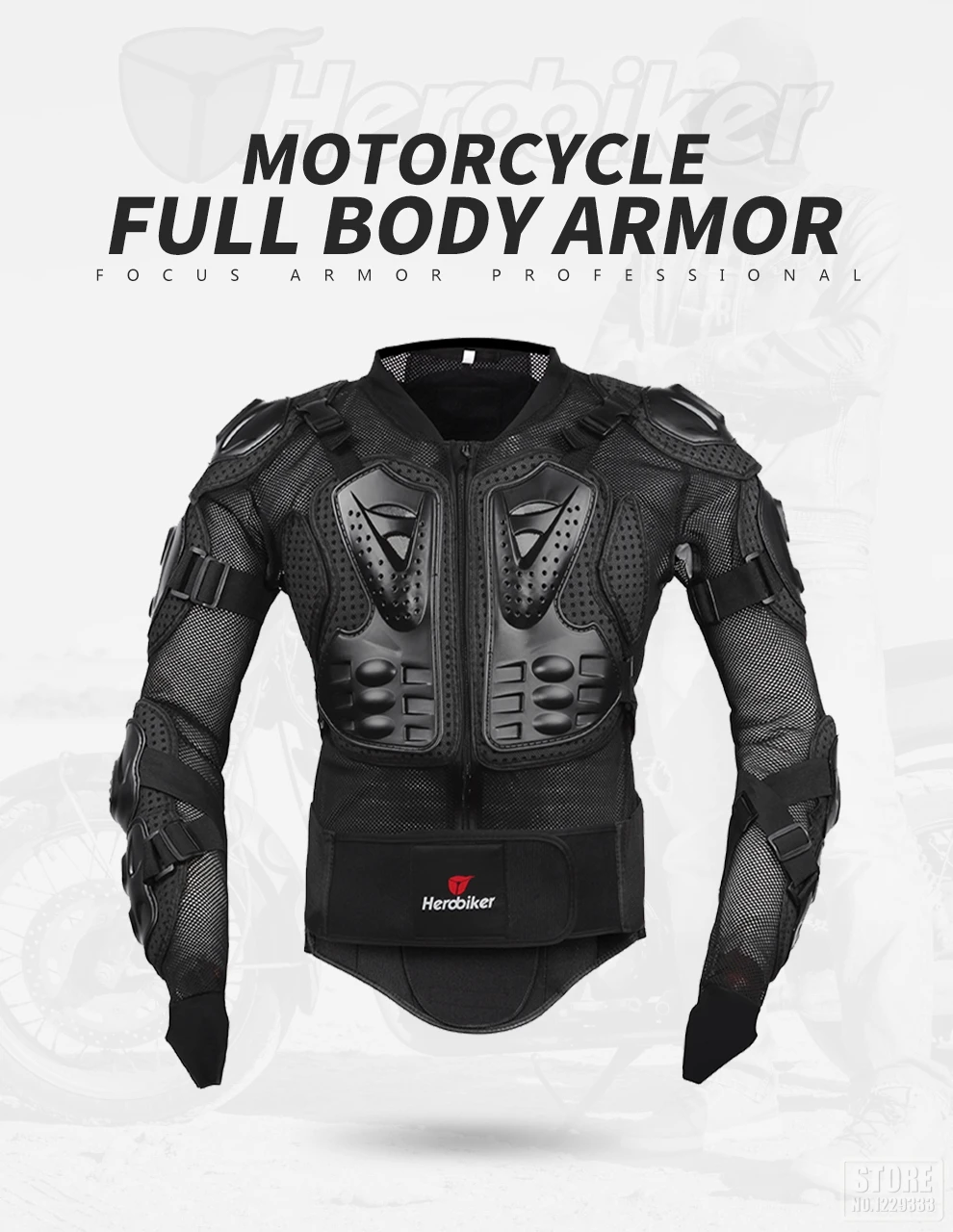 HEROBIKER мотоциклетная куртка мужская мотоциклетная Броня Полный корпус мотокросса Защитное снаряжение мото защита S-5XL