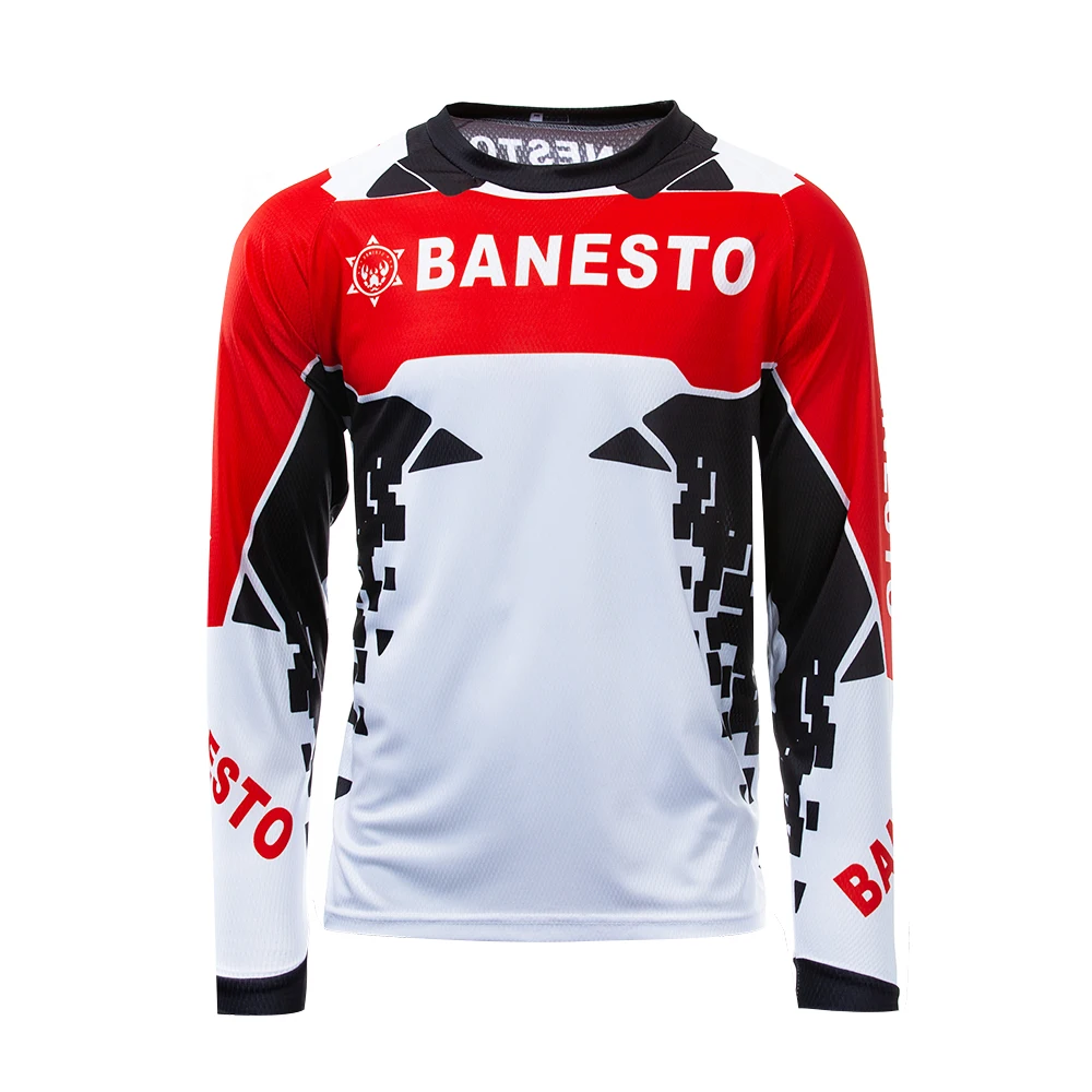 Banesto Moto Gp человек быстросохнущая езда крест горные велосипеды мотогонок Джерси велосипедная одежда наряд