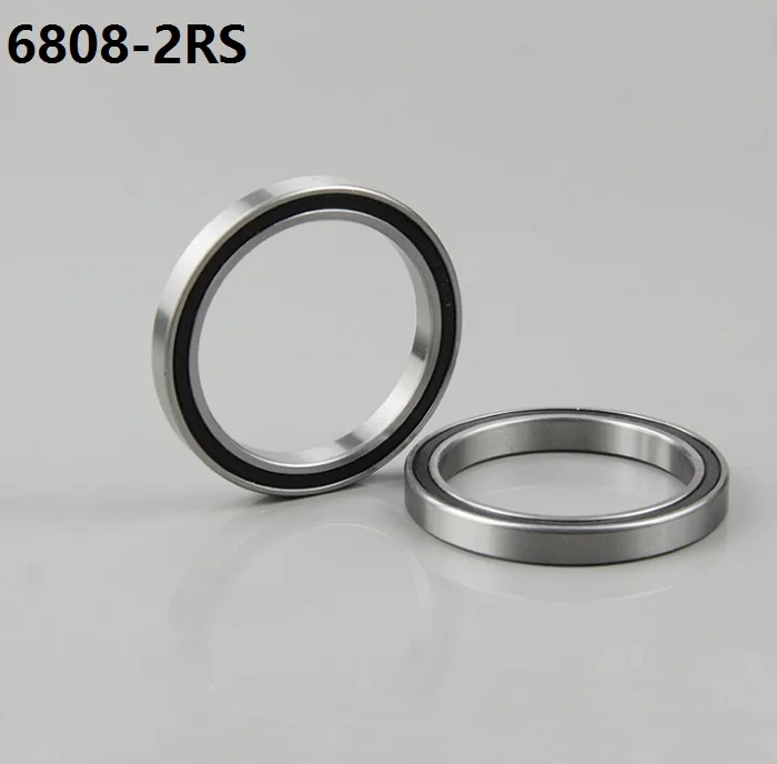 

50pcs/lot 6808-2RS thin wall bearing 6808 6808RS 61808-2RS rubber sealing deep groove ball bearings 40x52x7 mm