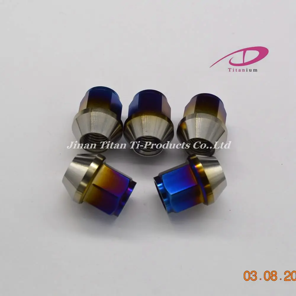 

Jntitanti Gr5 titanium lug nut M12*1.25*27mm wheel nut hub nut for Nissan,Greatwall,Geely,Subaru,Suzuki etc.