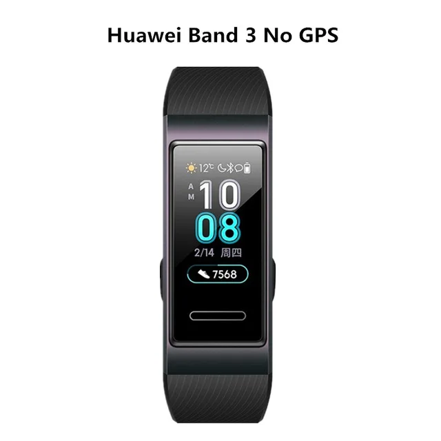 BAND 3 BLACK Huawei Band 3 Pro gps Amoled 0,95 'Полноцветный Сенсорный Водонепроницаемый металлический браслет для плавания с датчиком сердечного ритма и сна - Цвет: BAND 3 BLACK