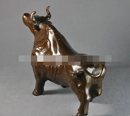 Xd 003430 Ар-Деко Скульптуры Животных Крупного Рогатого Скота Сильный Бык Бронзовая