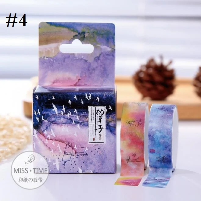 1 коробка/Лот [2 шт./кор.] Японии цветные 8 ми серии бумага маскирующая лента/длиной 3