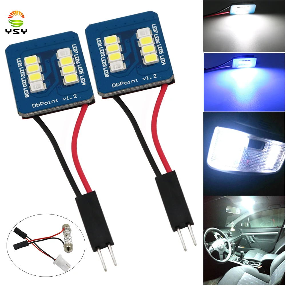Светодиодная панель canbus 20x белого и синего цвета T10 2835 8 Smd автомобильная лампа для